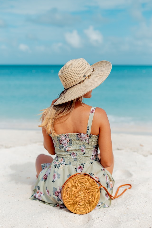 person on sombrero beach
