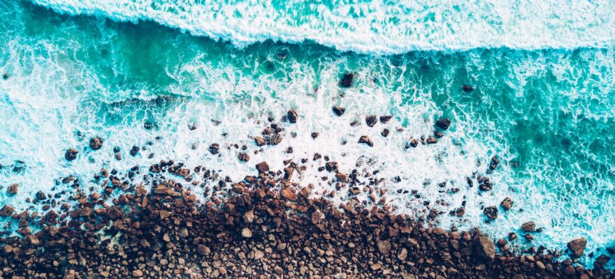south africa beach high view