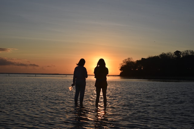 two persons on nusa dua beach